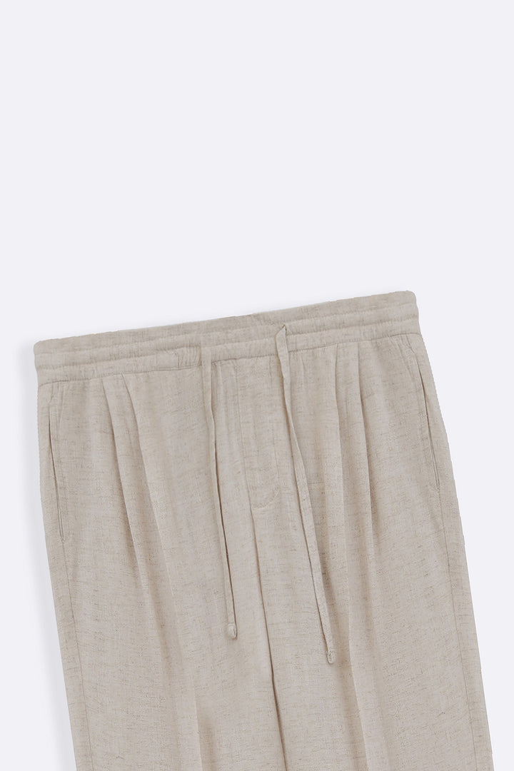 OAT MELANGE LINEN BLEND BAGGY PANTS