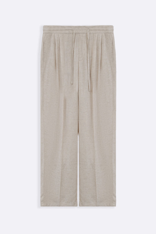 OAT MELANGE LINEN BLEND BAGGY PANTS