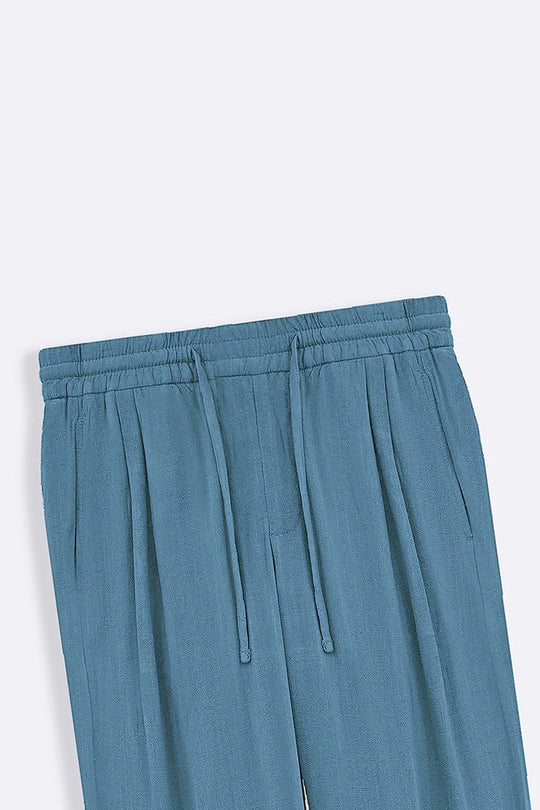 TOURMALINE LINEN BLEND BAGGY PANTS