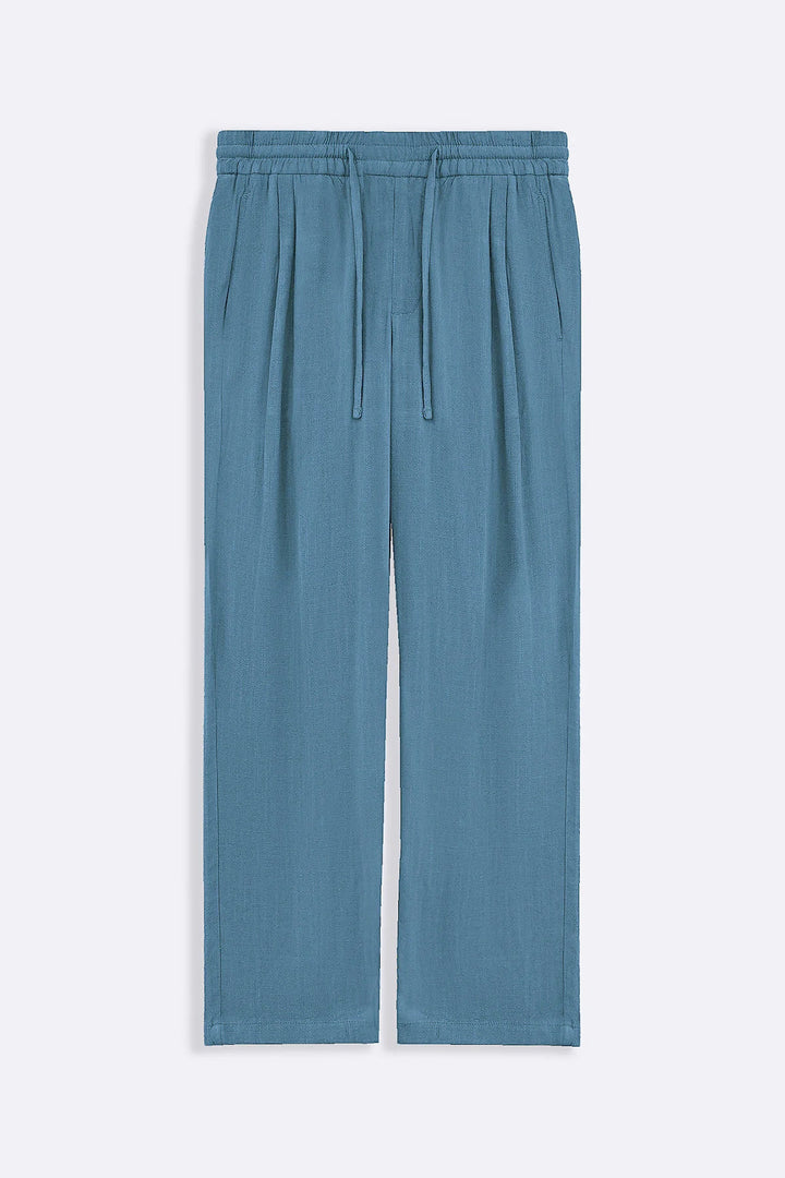 TOURMALINE LINEN BLEND BAGGY PANTS