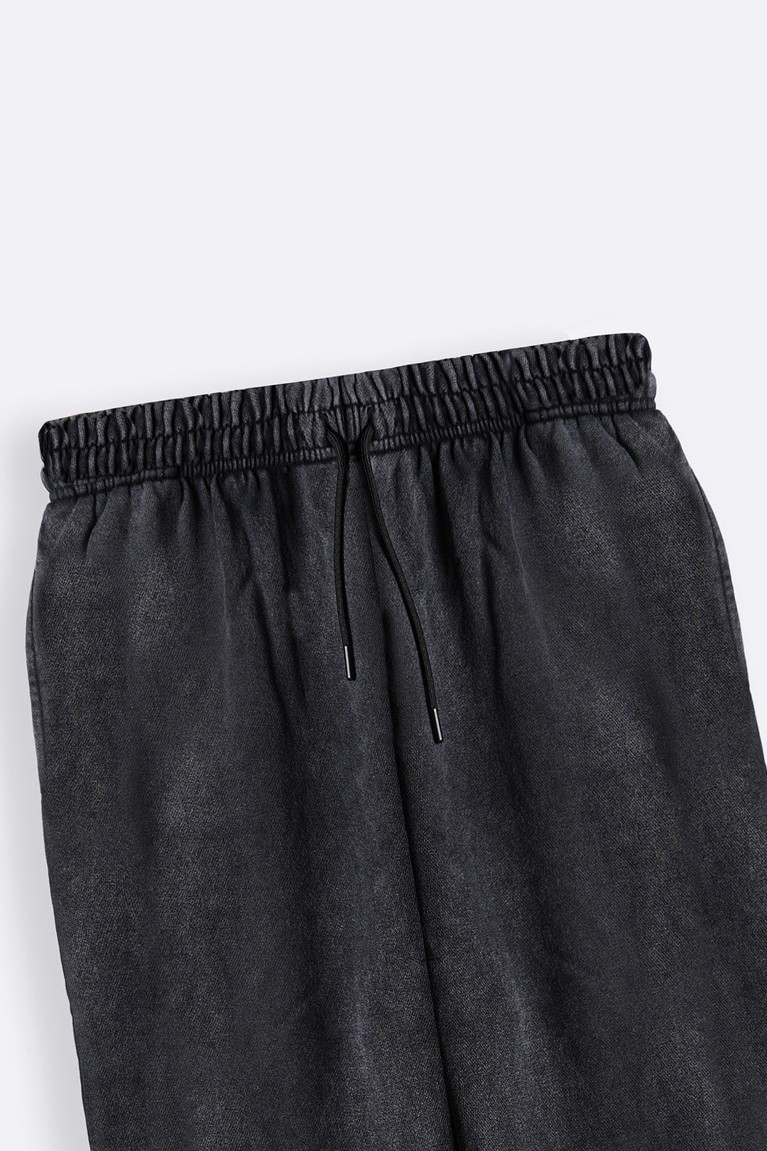 BLACK MINIMAL STRAIGHT-LEG PANTS