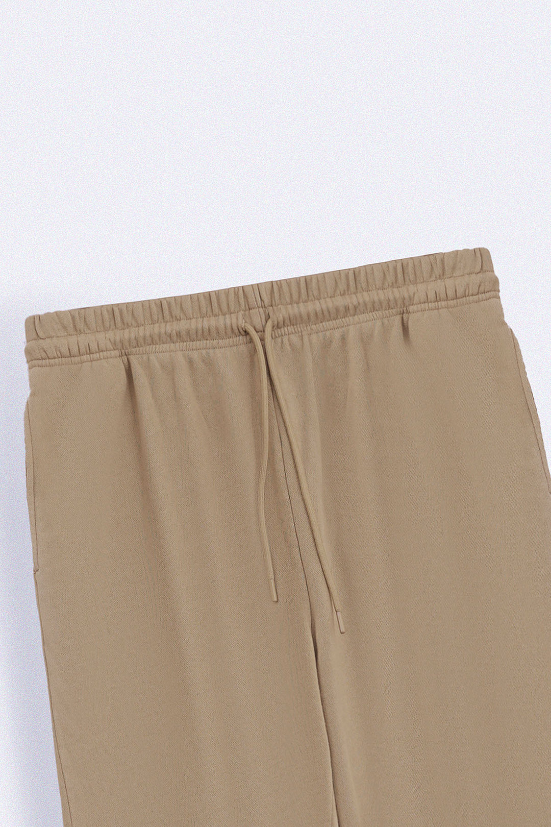 KHAKI MINIMAL STRAIGHT-LEG PANTS