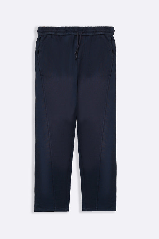 NAVY WASHED-EFFECT PANTS