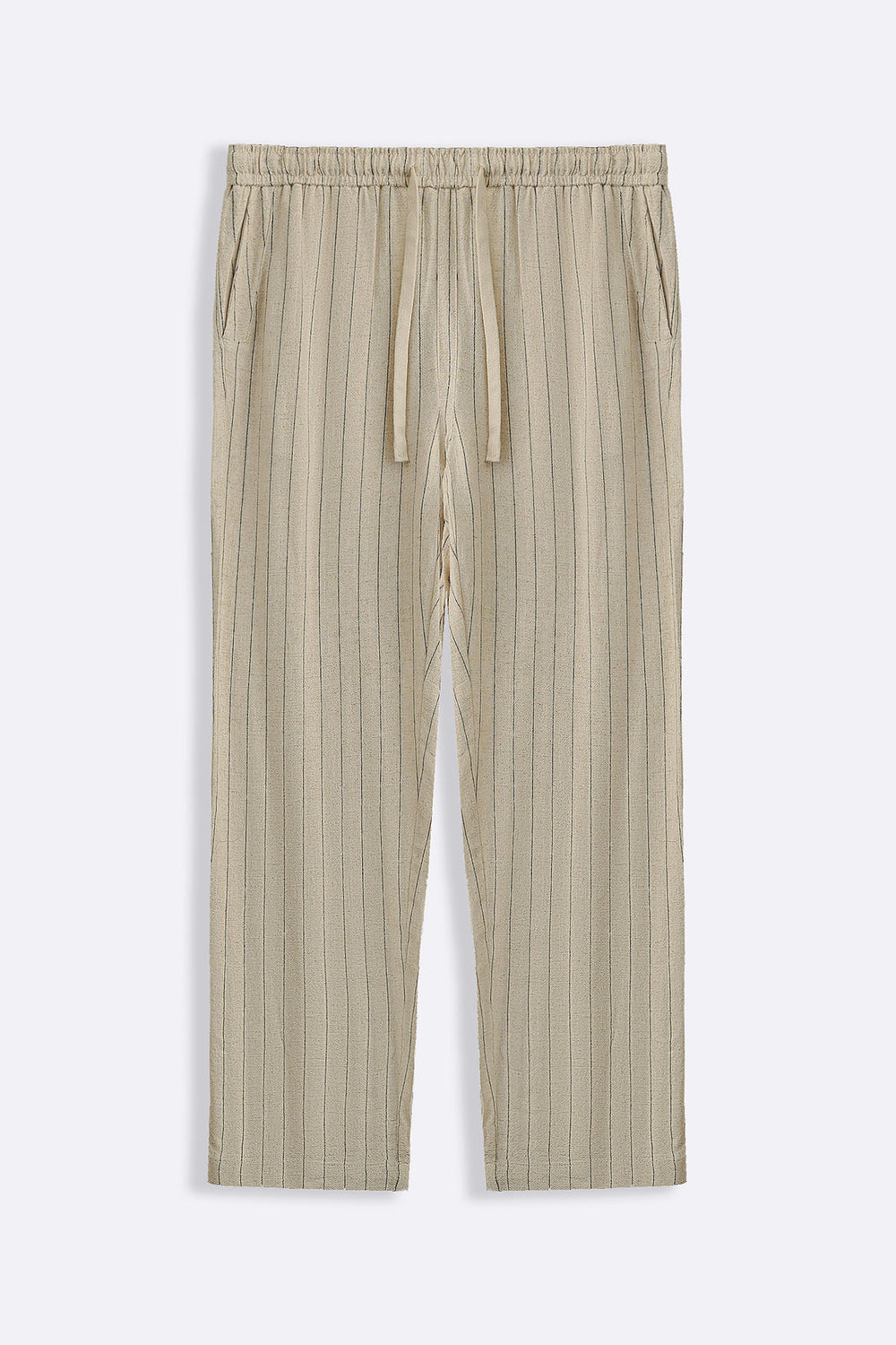 BEIGE PIN STRIPED TROUSERS