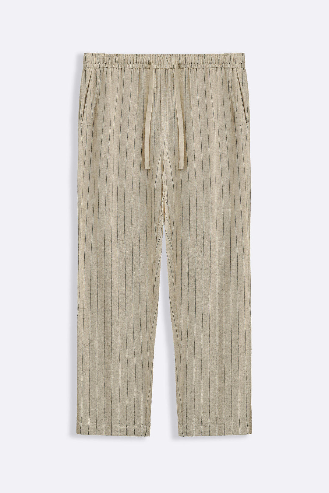 BEIGE PIN STRIPED TROUSERS