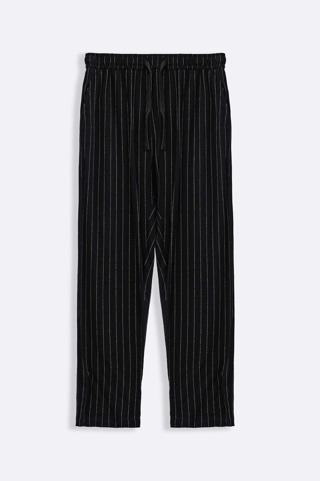 BLACK PIN STRIPED TROUSERS