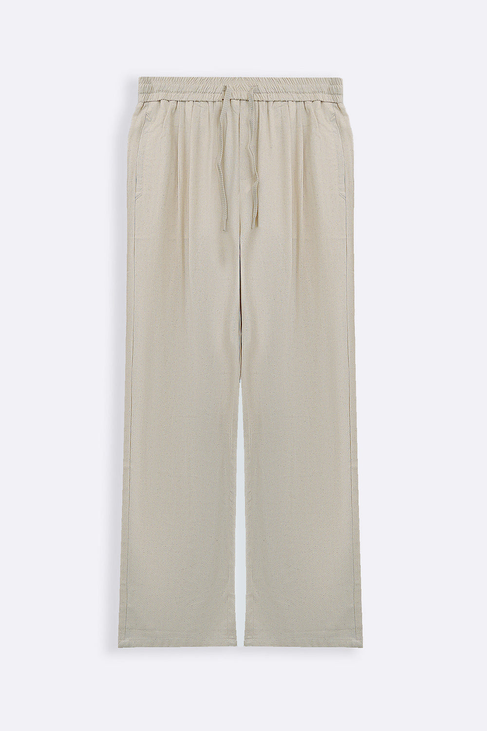 OAT MELANGE HEMP FIBER TROUSERS