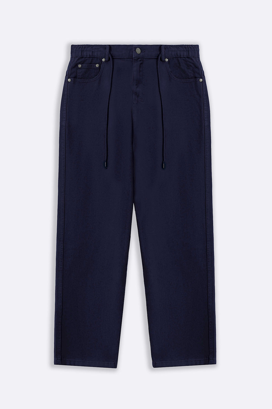 NAVY PULL-ON TWILL JEANS
