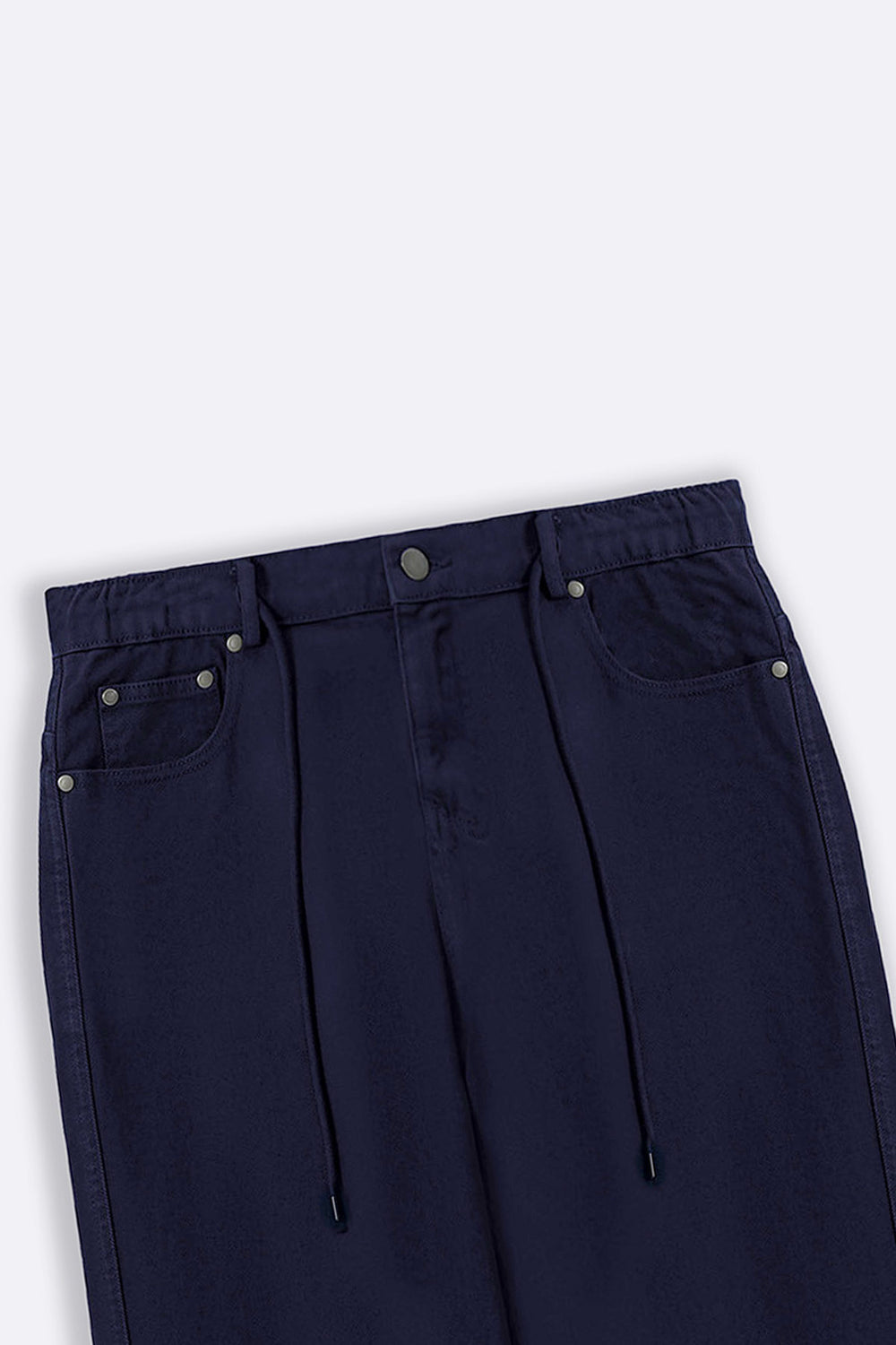 NAVY PULL-ON TWILL JEANS