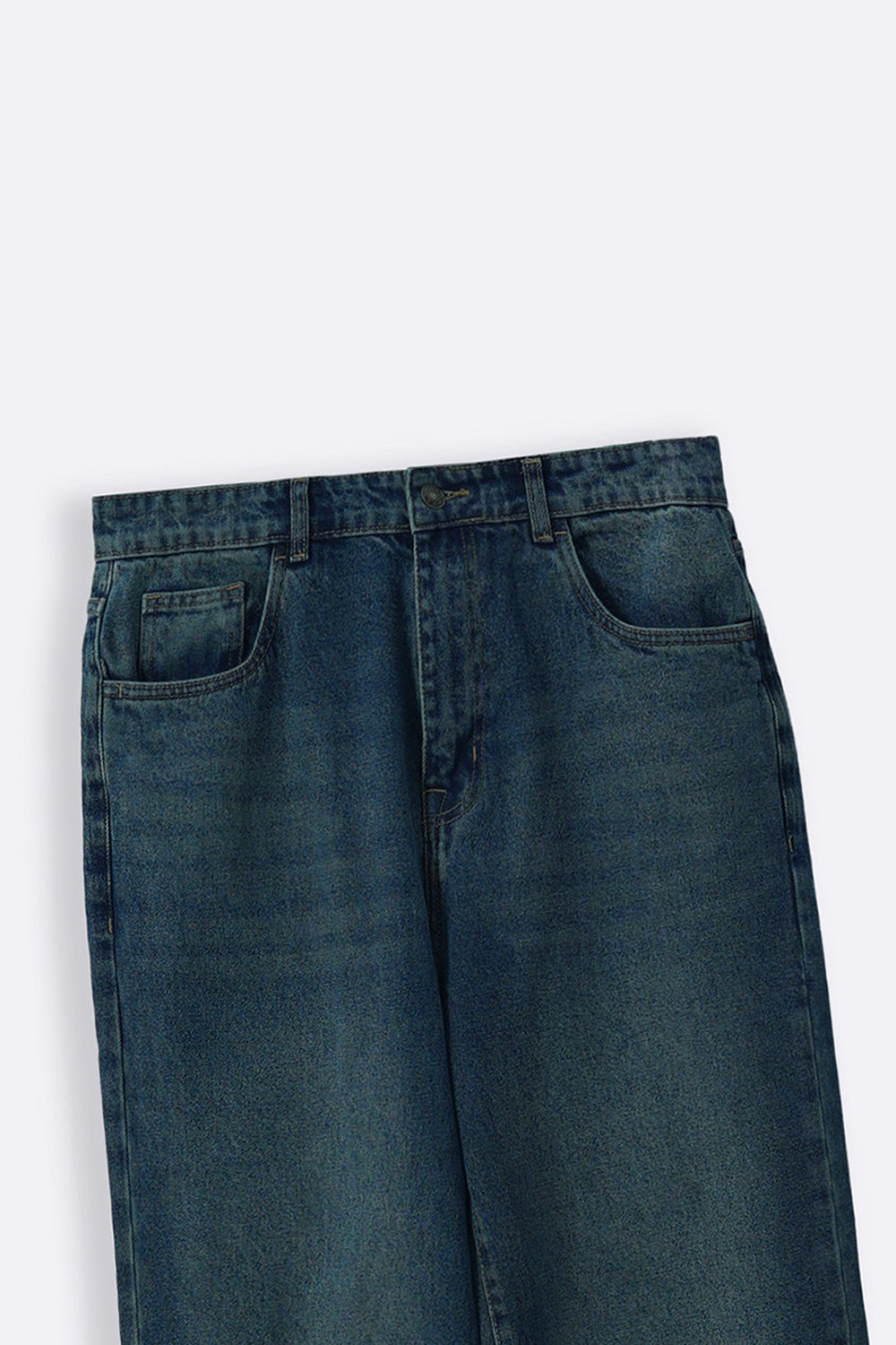 MID BLUE RELAXED FADED JEANS