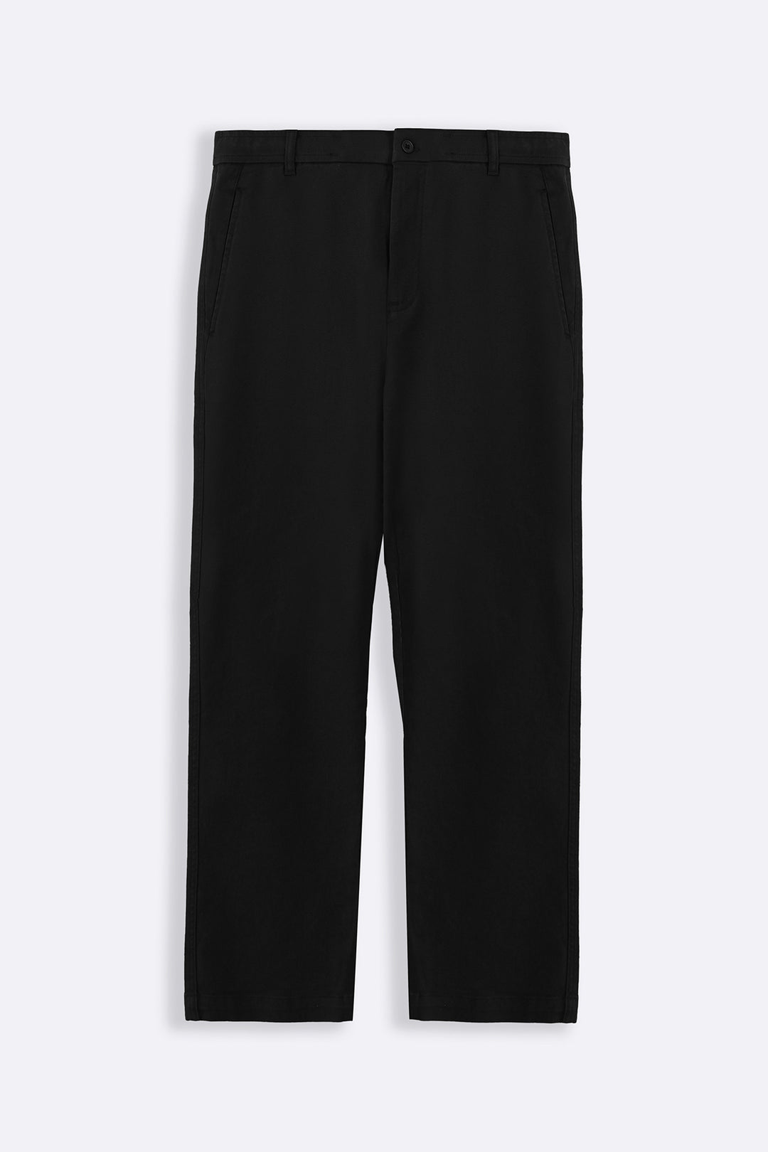BLACK BASIC CHINO PANTS