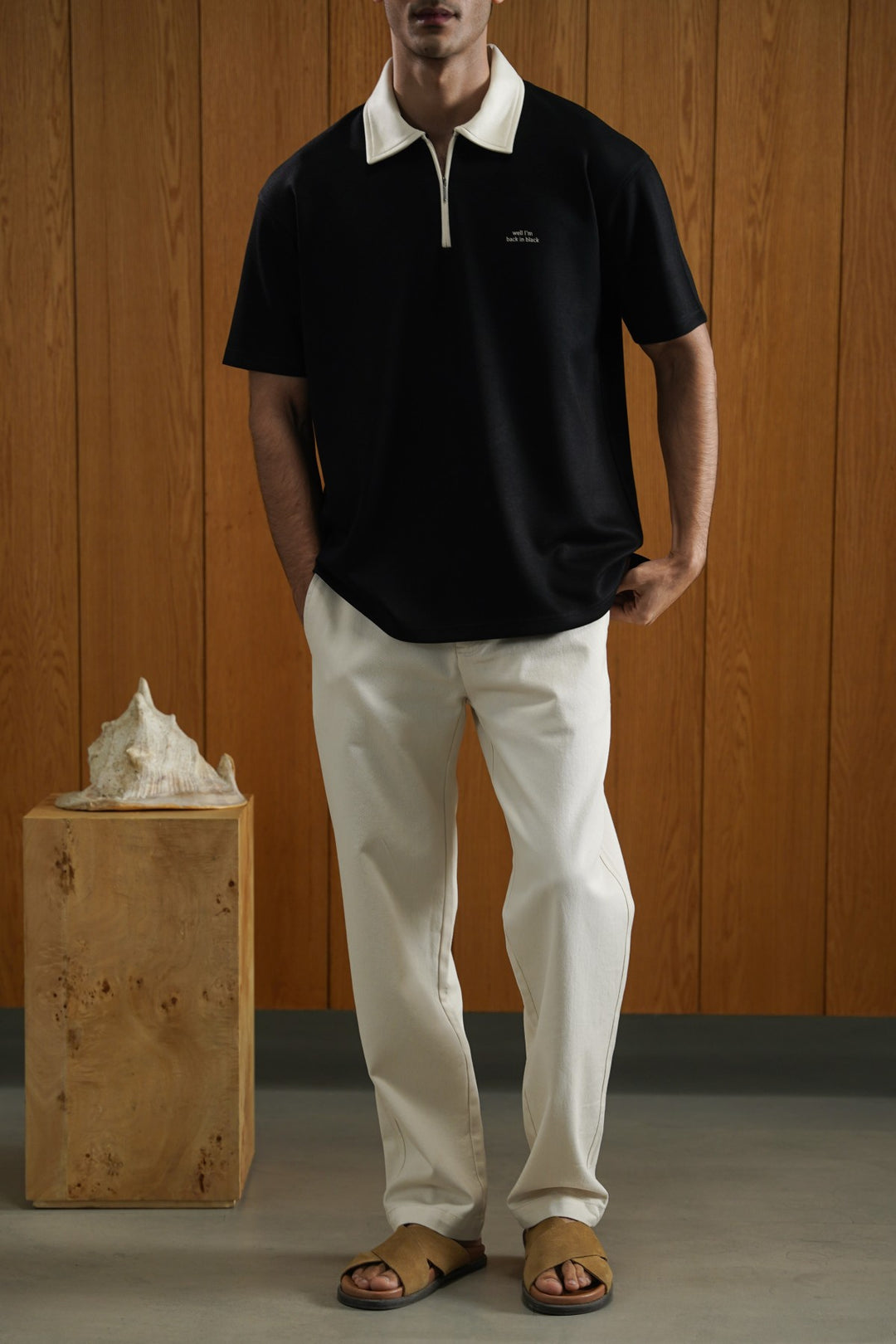 ECRU BASIC CHINO PANTS