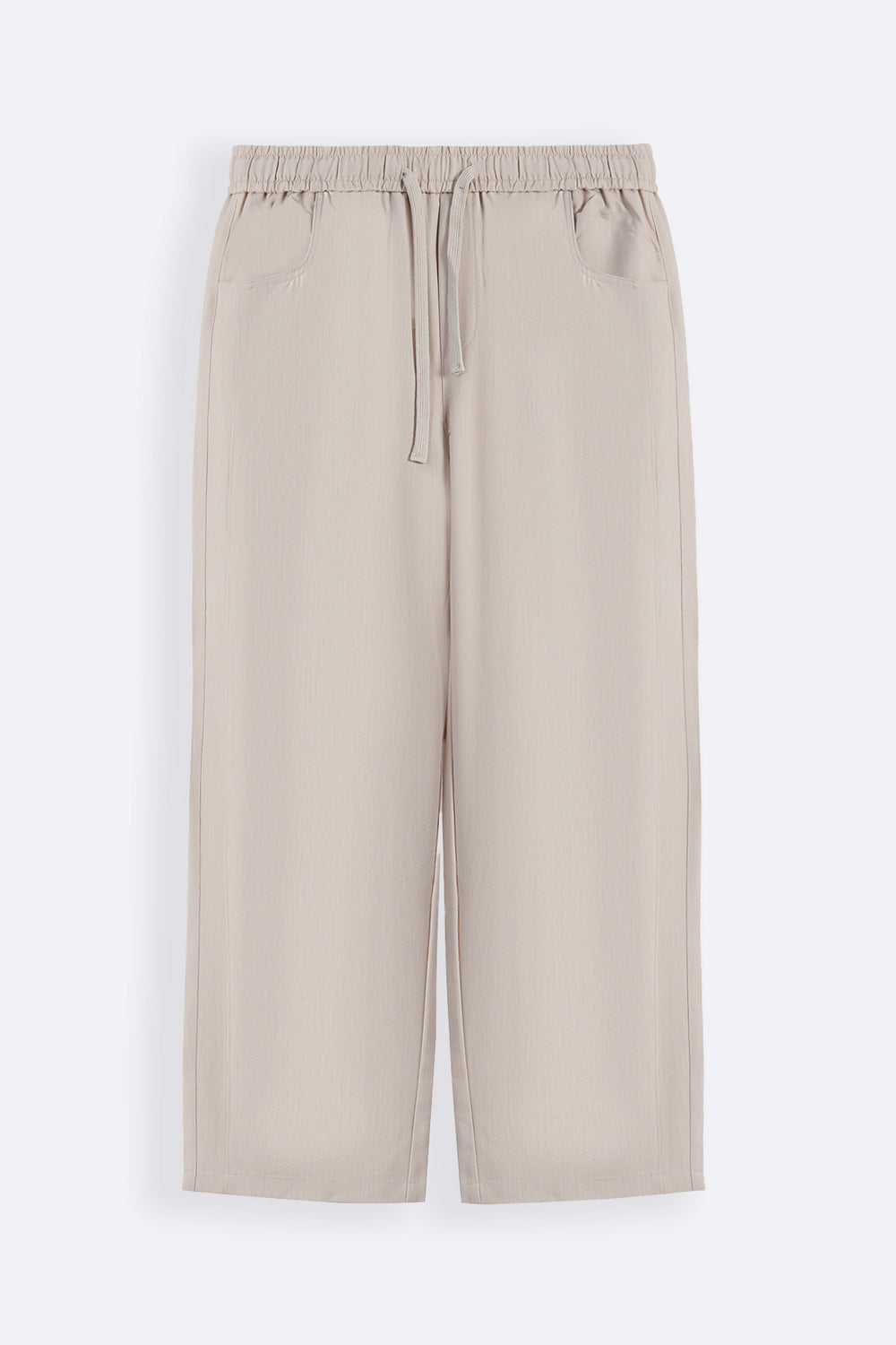 BEIGE TROPICAL FLOWY PANTS