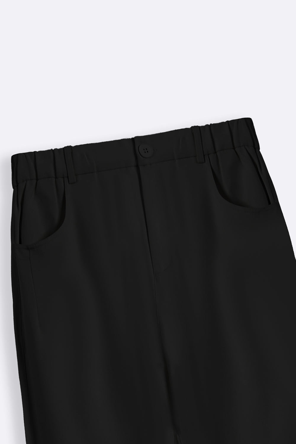 BLACK TWILL BAGGY PANTS
