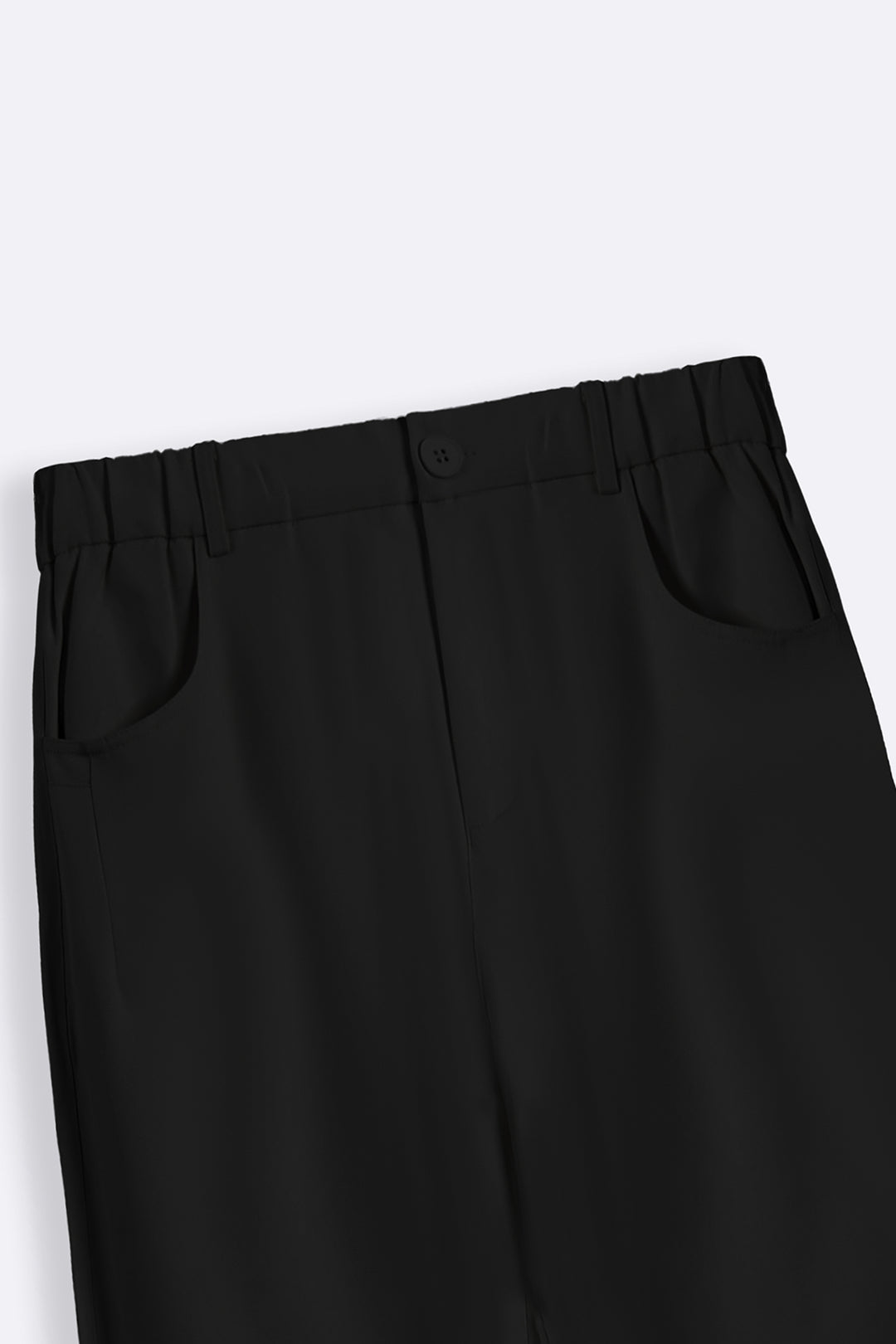 BLACK TWILL BAGGY PANTS