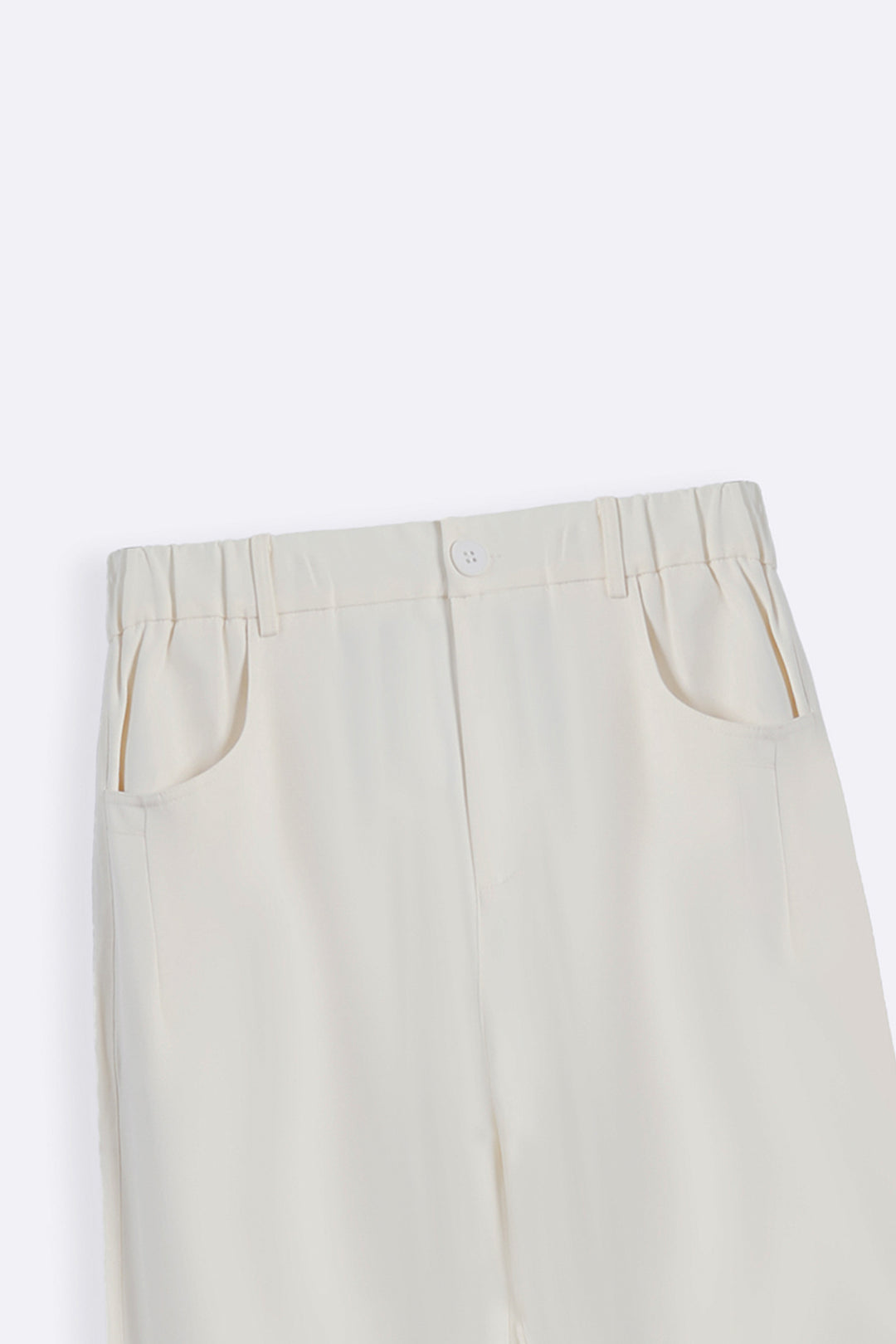 ECRU TWILL BAGGY PANTS