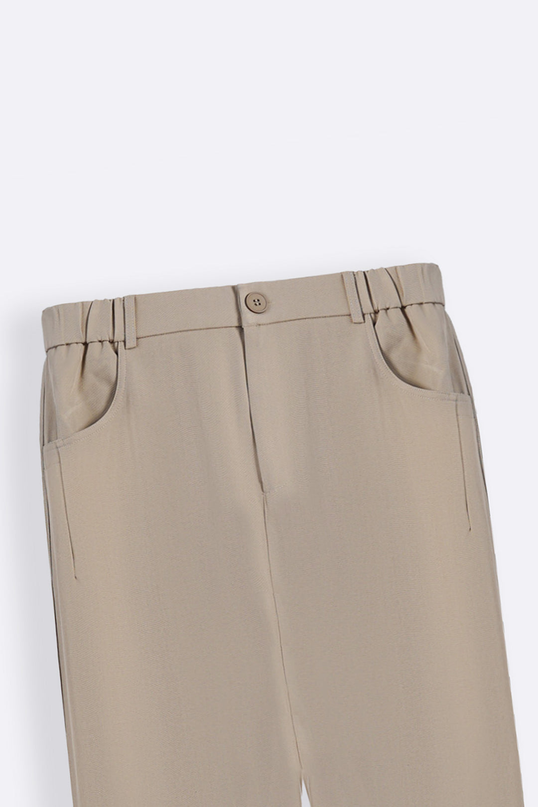 KHAKI TWILL BAGGY PANTS