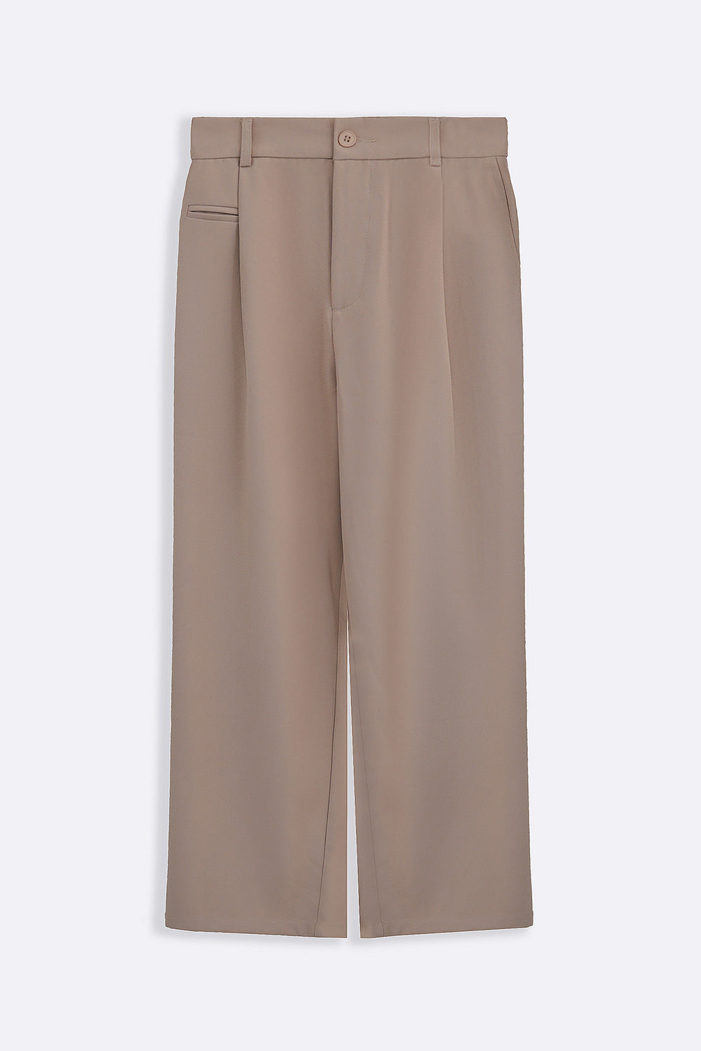 TAUPE WIDE TAILORED PANTS