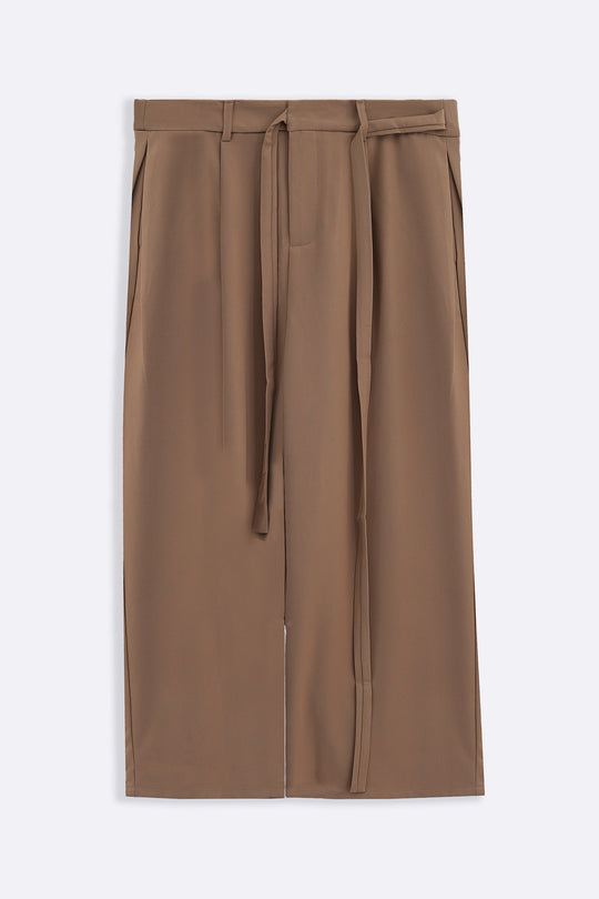 MOUSE GREY TIE UP SLOUCHY PANTS