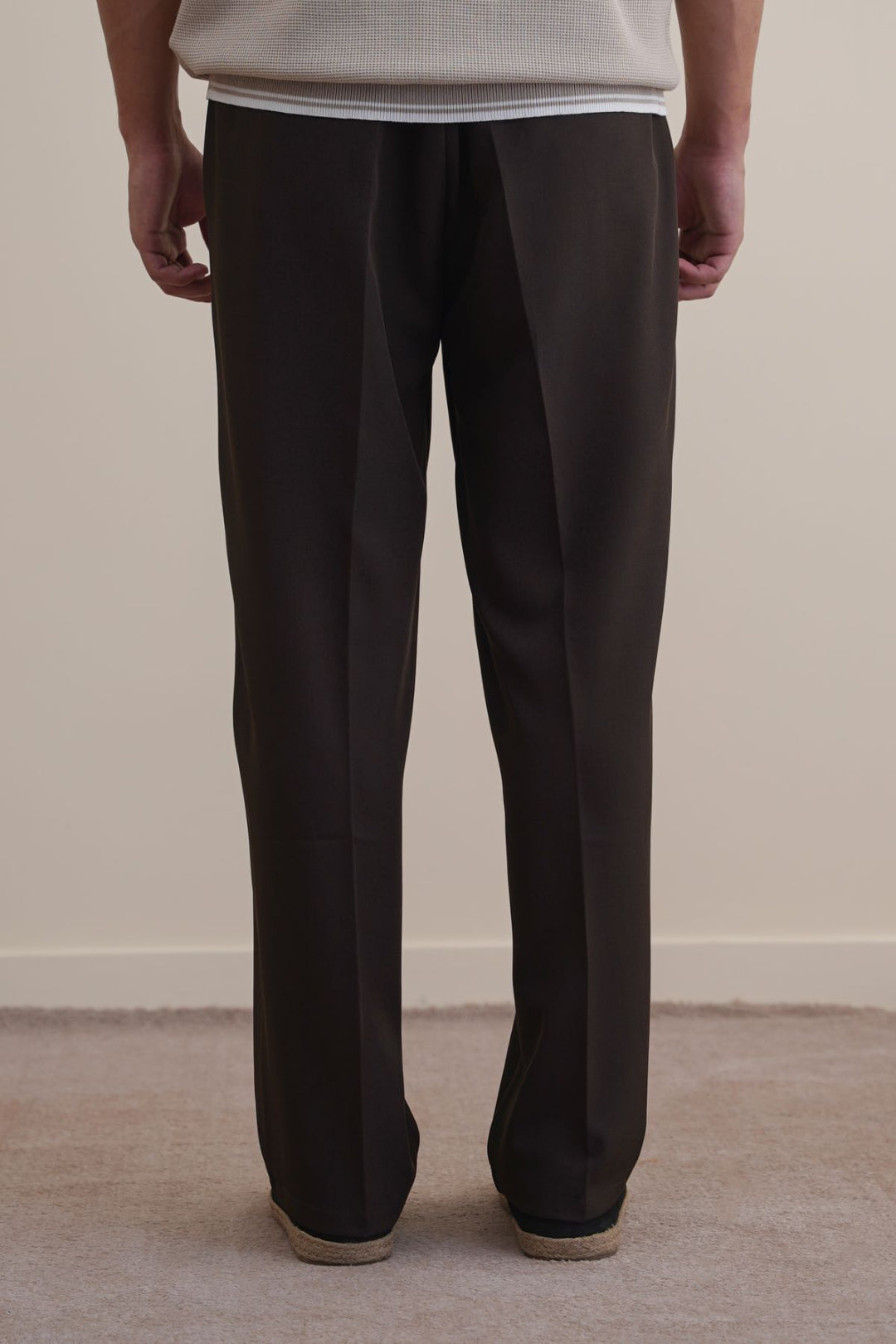 BROWN COIN POCKET DETAIL PANTS