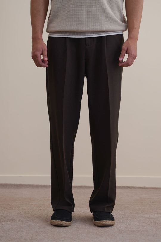 BROWN COIN POCKET DETAIL PANTS
