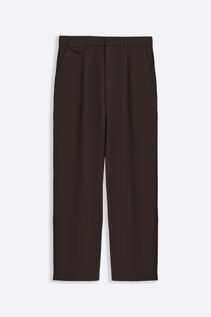 BROWN COIN POCKET DETAIL PANTS