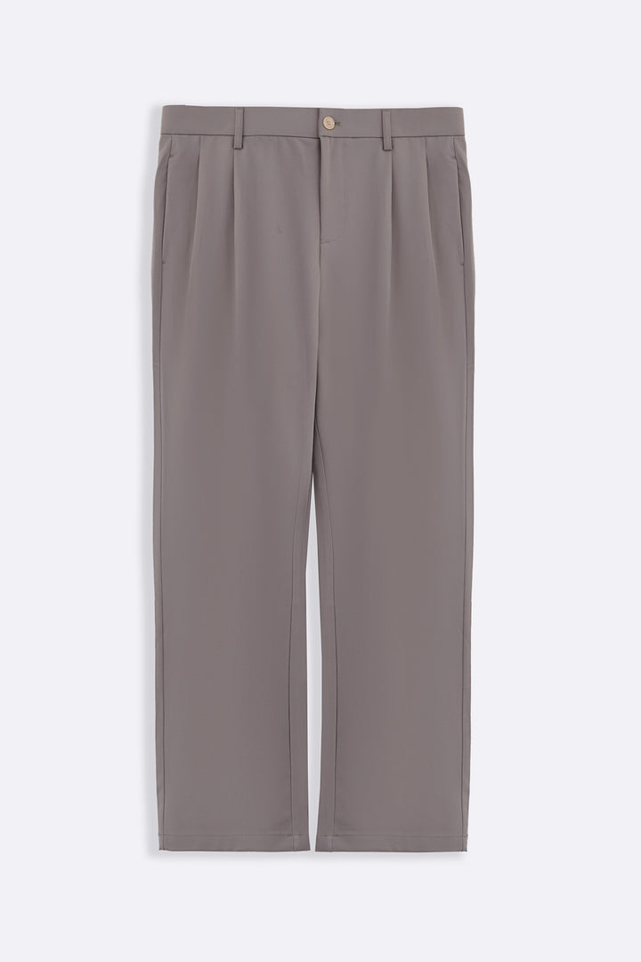 MOUSE GREY DOUBLE PLEAT PANTS