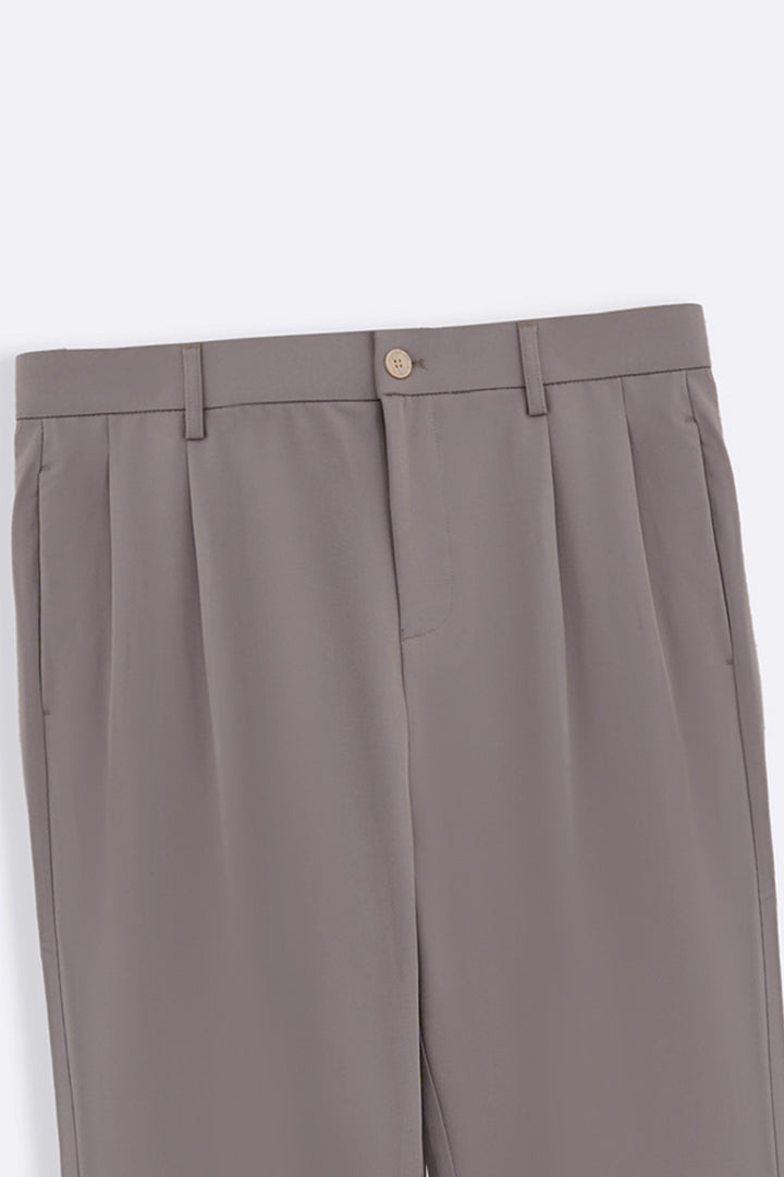 MOUSE GREY DOUBLE PLEAT PANTS
