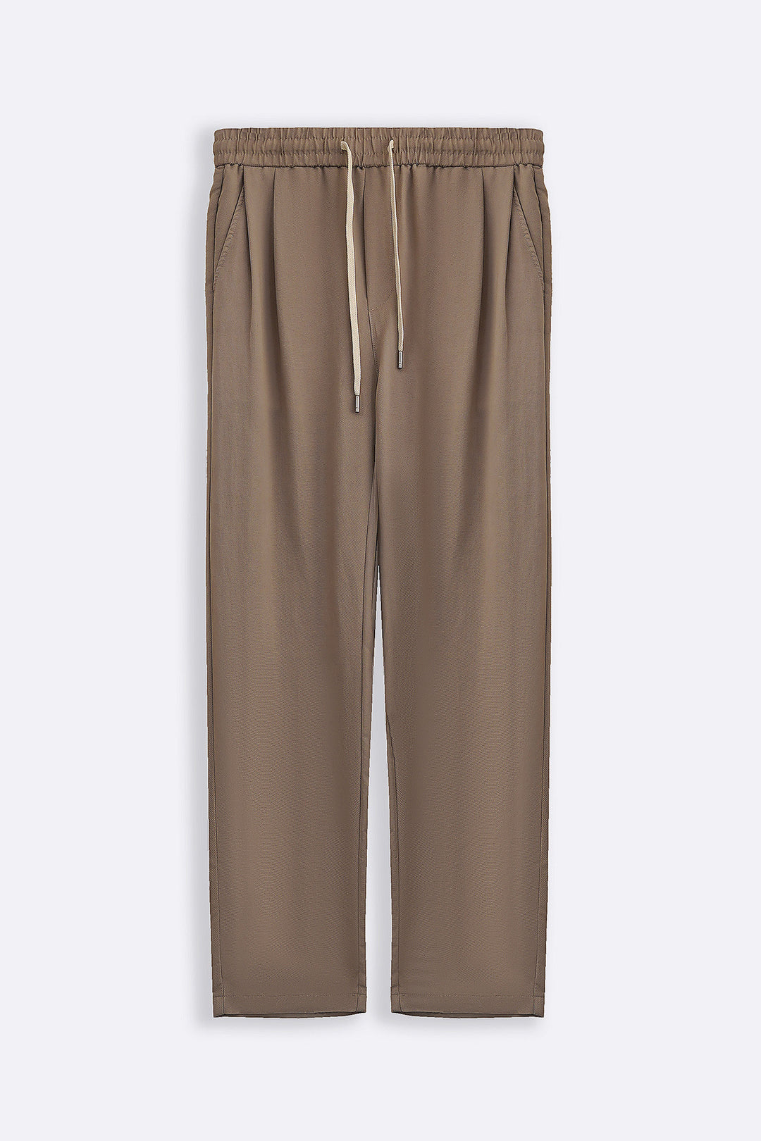 BEIGE TWILL FLOWY PANTS