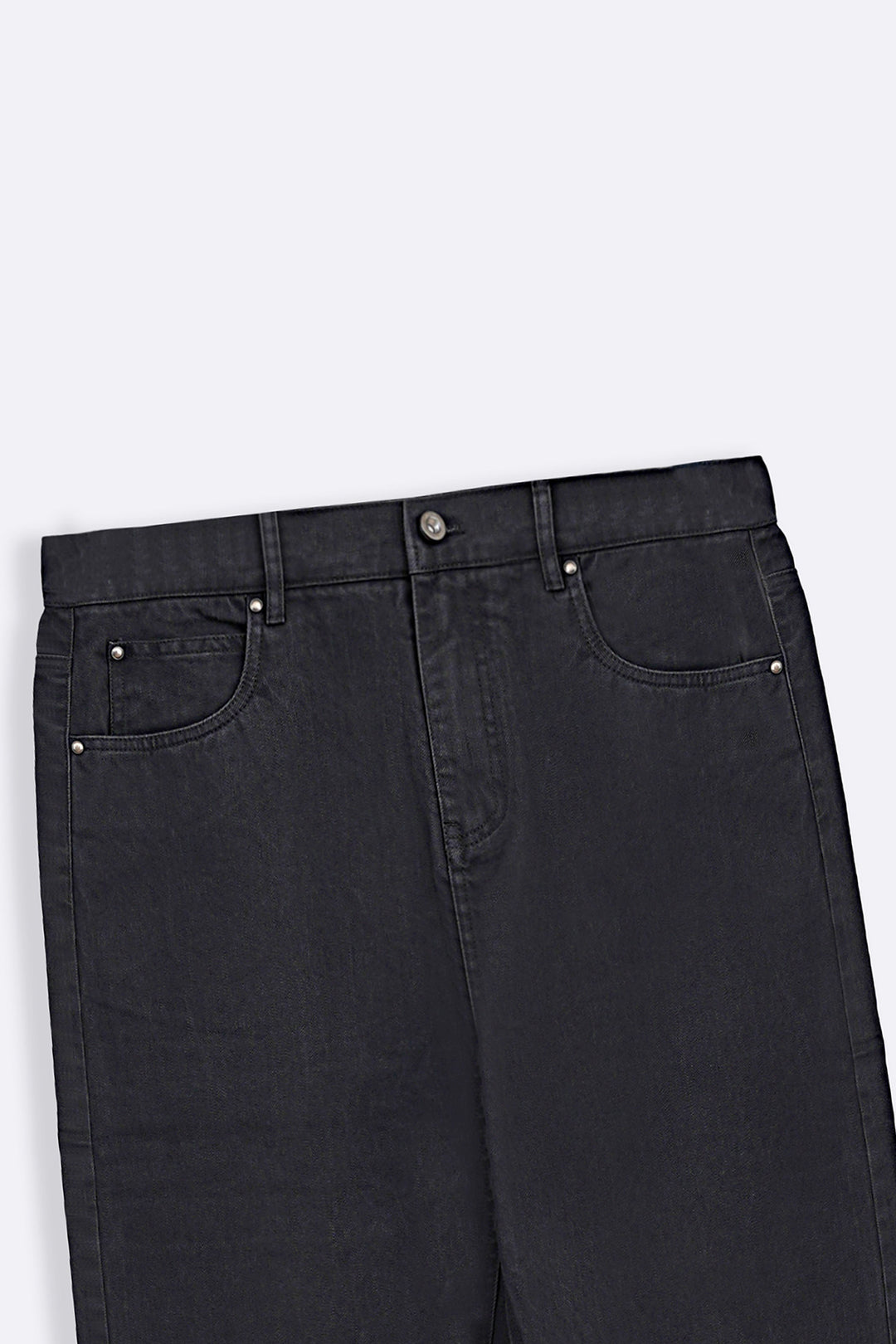 GREY TWILL BARREL JEANS