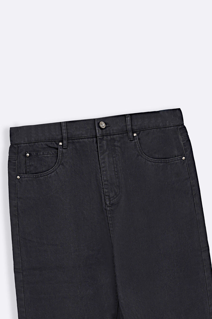GREY TWILL BARREL JEANS
