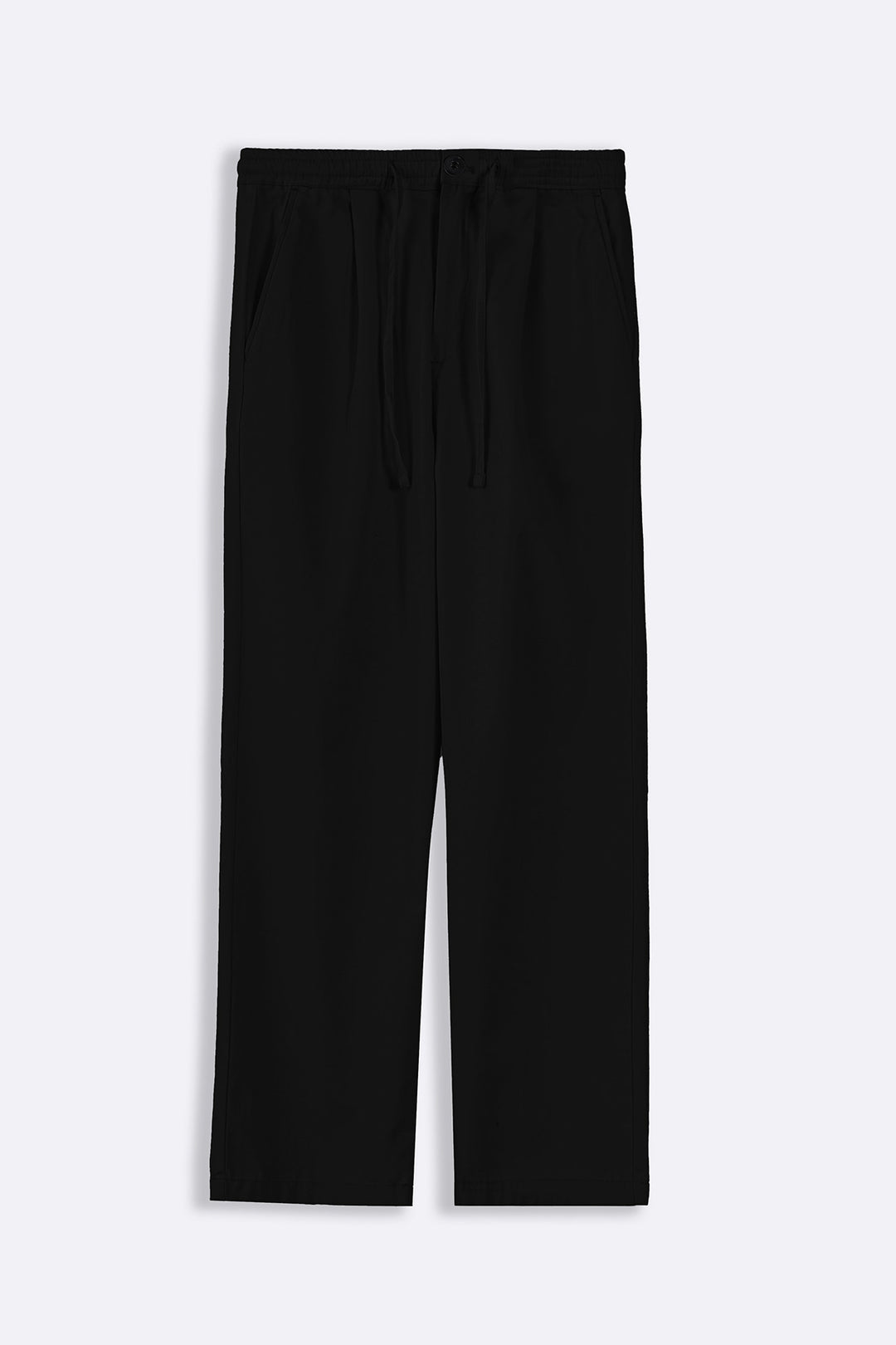 BLACK EASY PLEATED PANTS