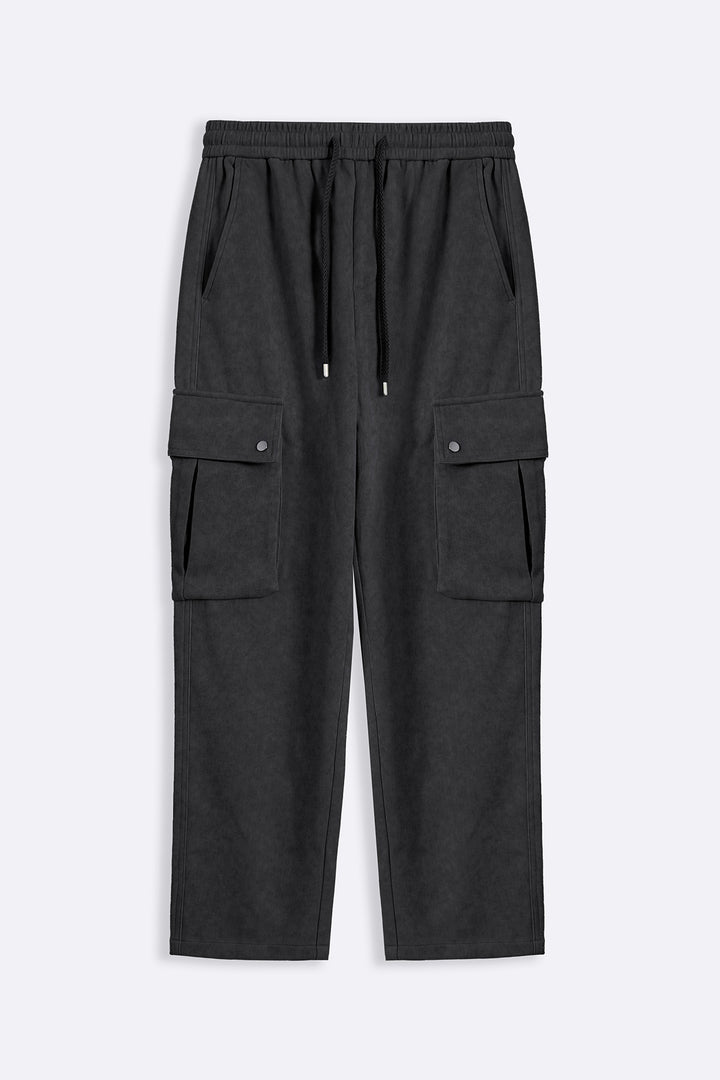 CHARCOAL UTILITY CARGO PANTS