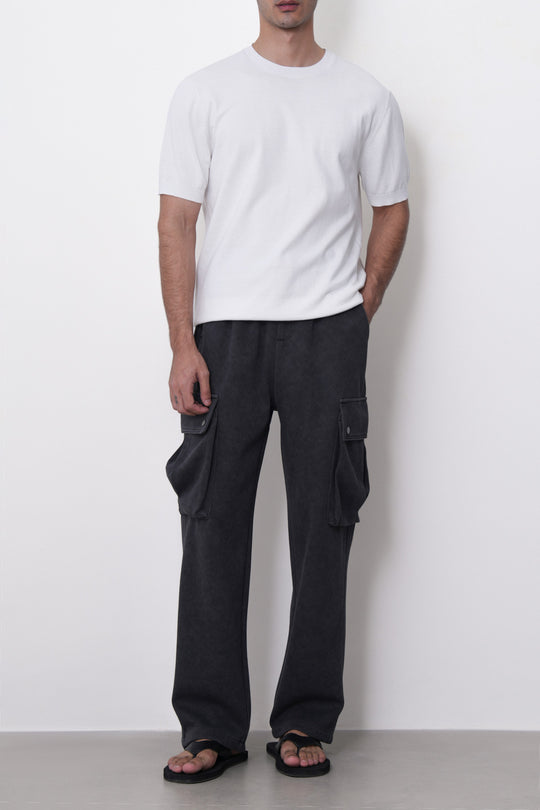 CHARCOAL UTILITY CARGO PANTS