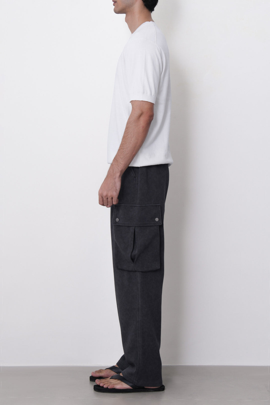 CHARCOAL UTILITY CARGO PANTS