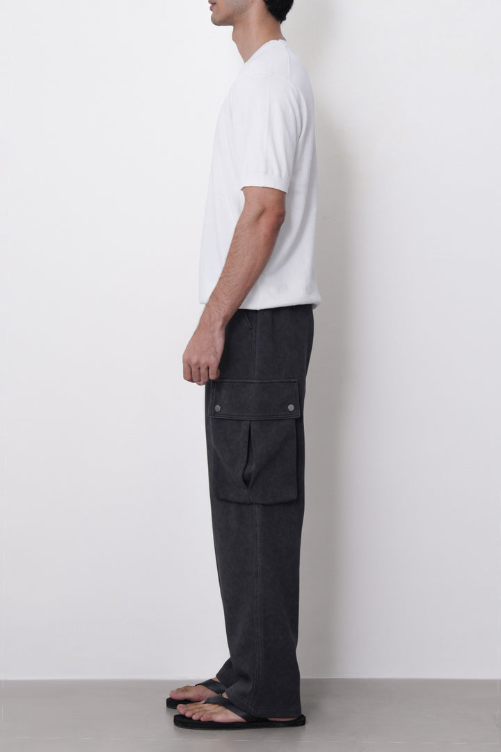 CHARCOAL UTILITY CARGO PANTS