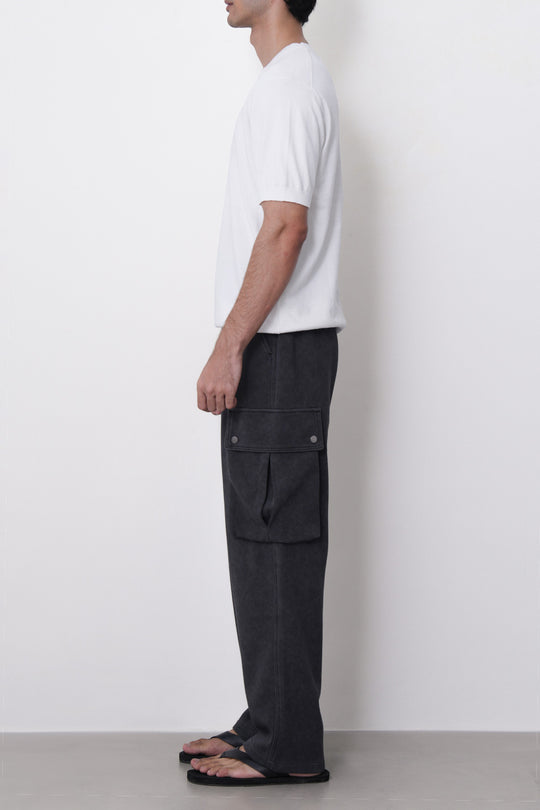 CHARCOAL UTILITY CARGO PANTS