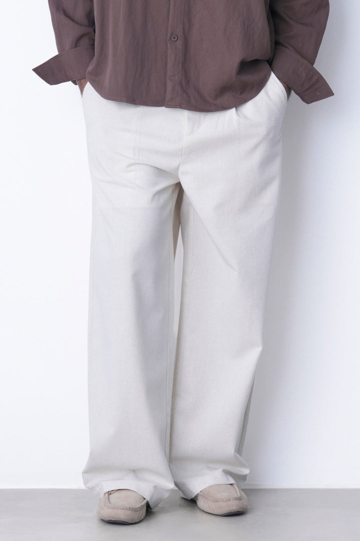 OAT MELANGE LINEN BLEND PANTS