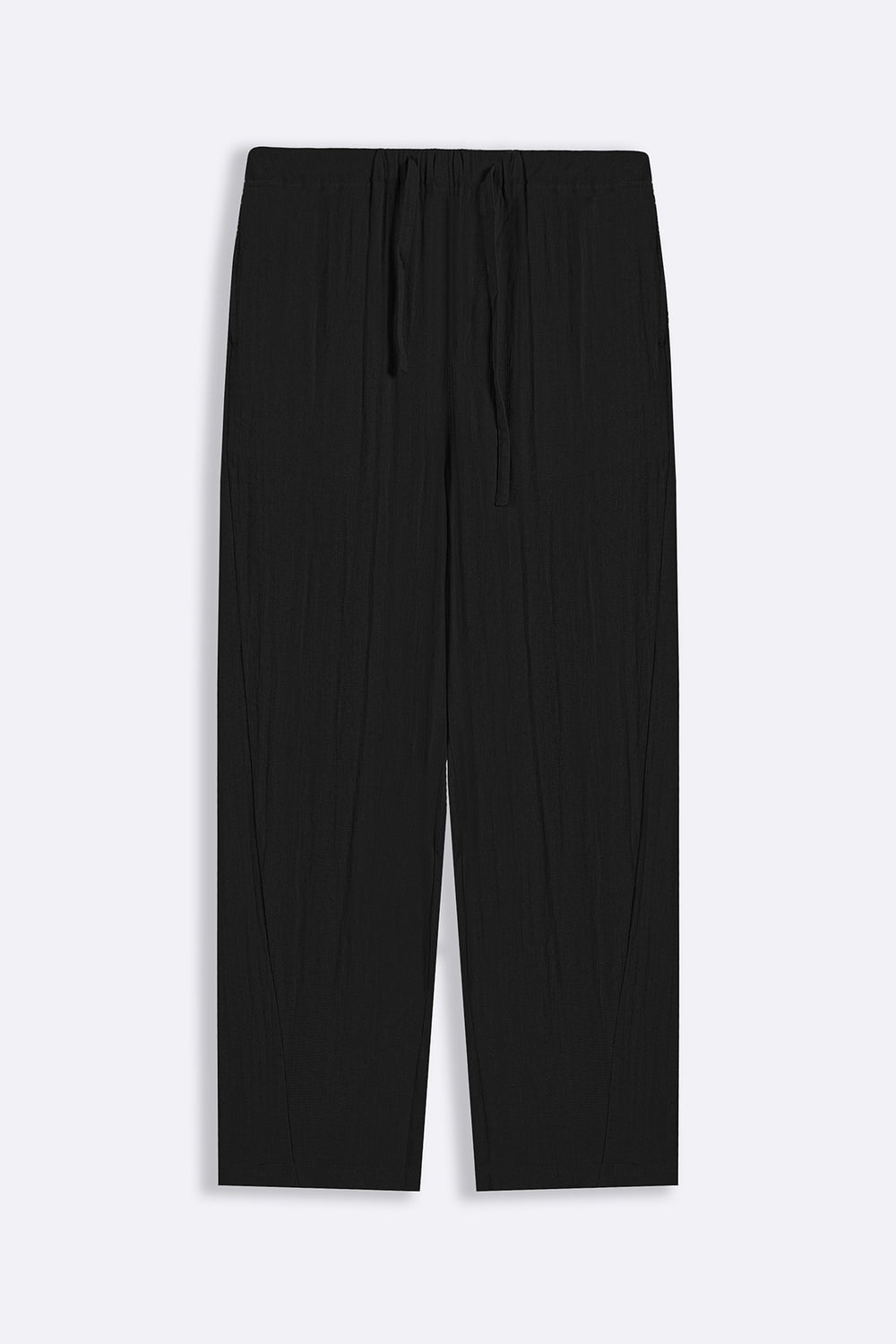 BLACK SUMMER SLUB PANTS