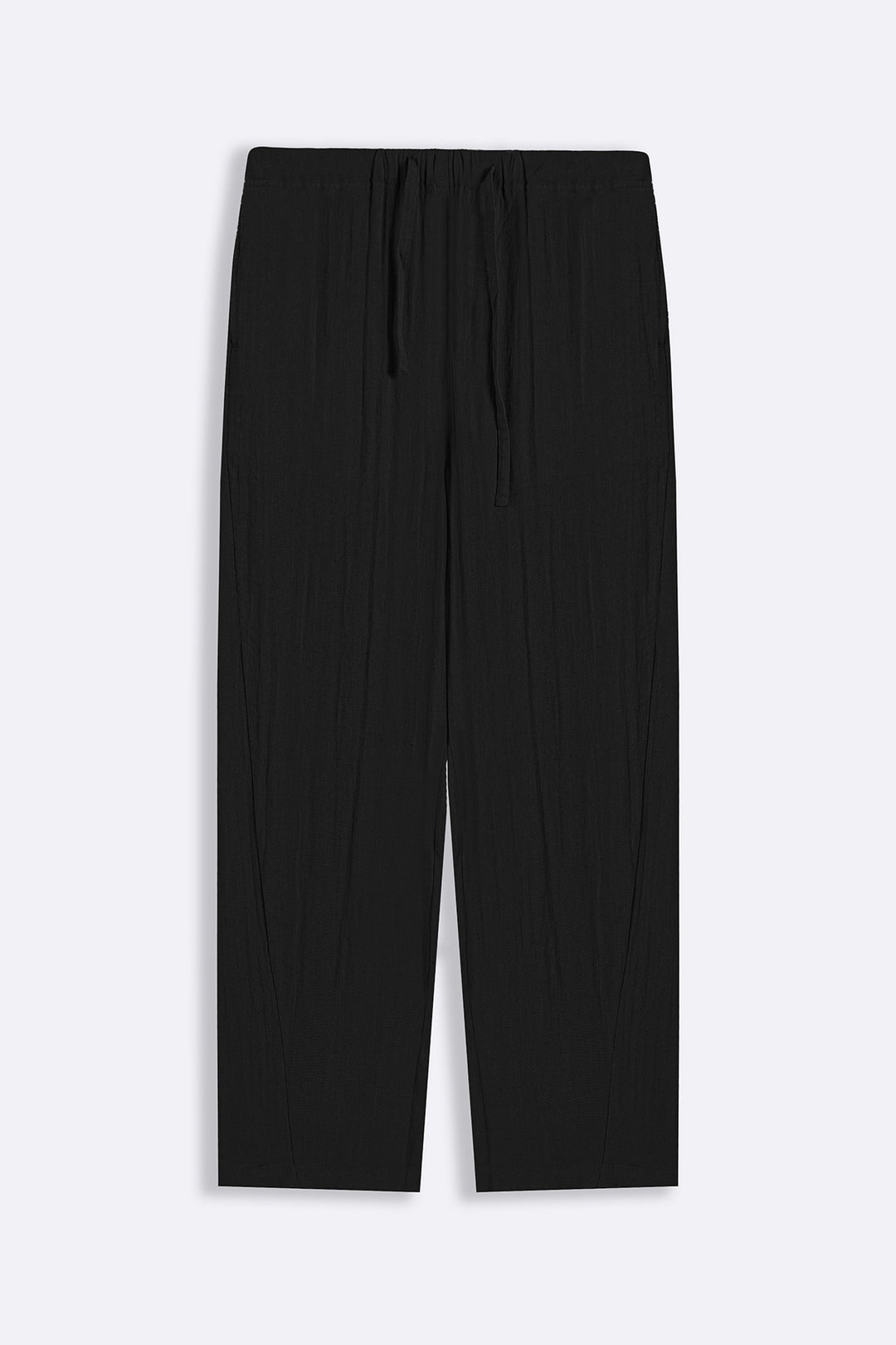 BLACK SUMMER SLUB PANTS