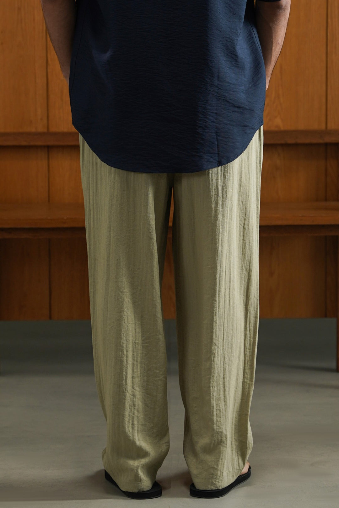 KHAKI SUMMER SLUB PANTS