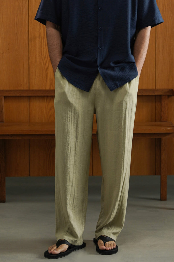KHAKI SUMMER SLUB PANTS