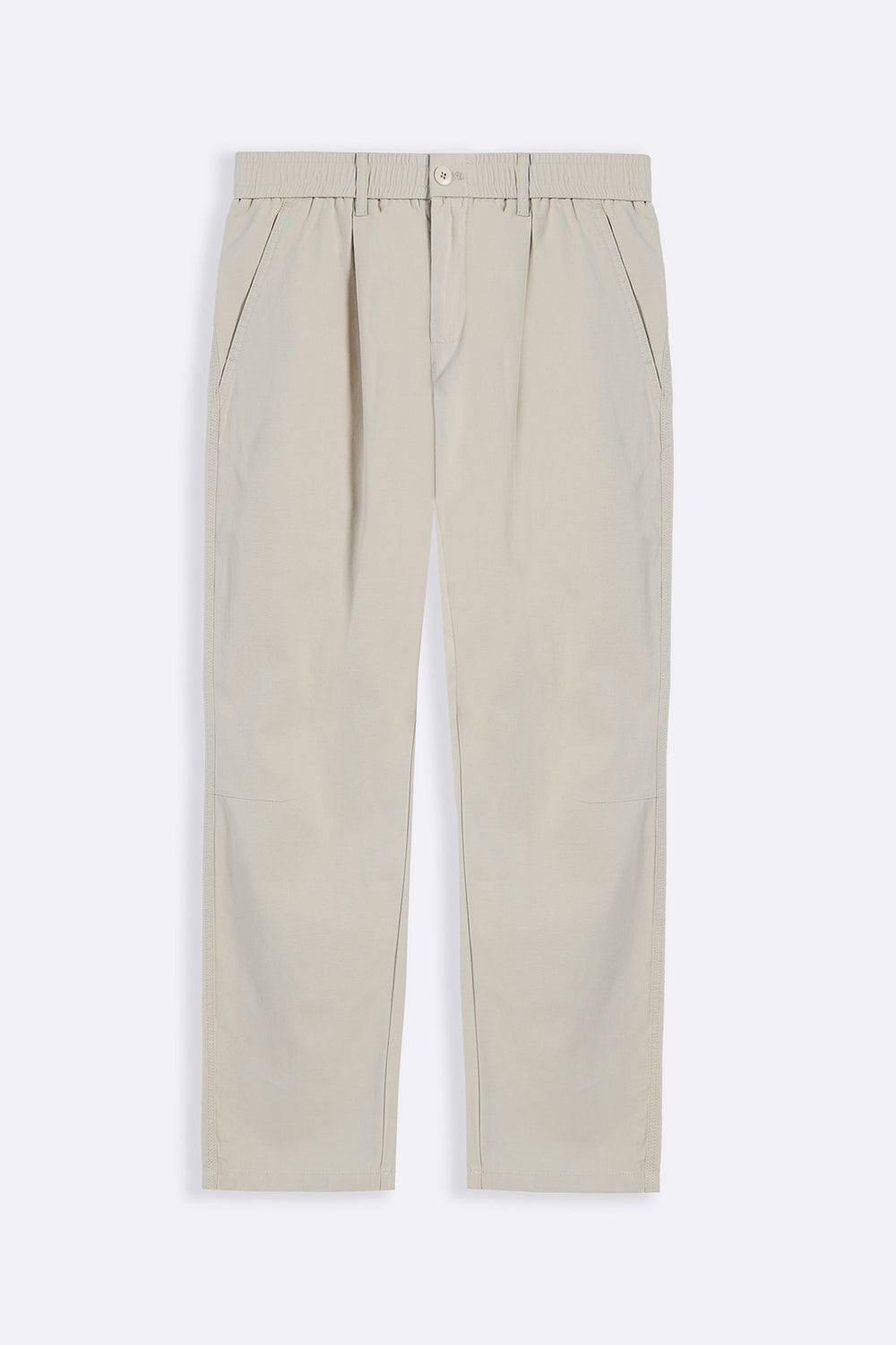 KHAKI RELAXED PLEATED PANTS