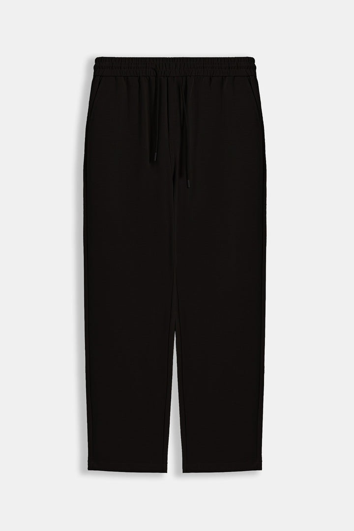 BLACK COMFORT STRAIGHT PANTS