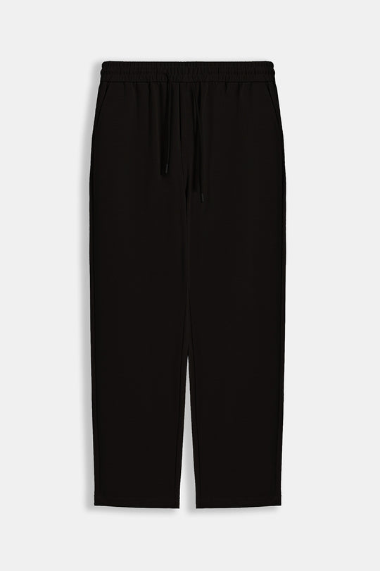 BLACK COMFORT STRAIGHT PANTS