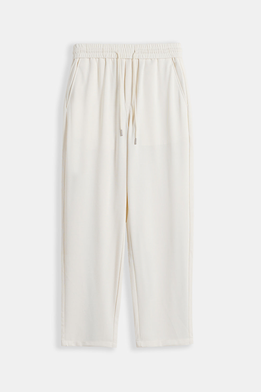 IVORY-COMFORT STRAIGHT PANTS