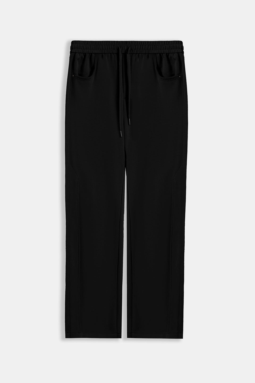 BLACK PANELLED TROUSERS