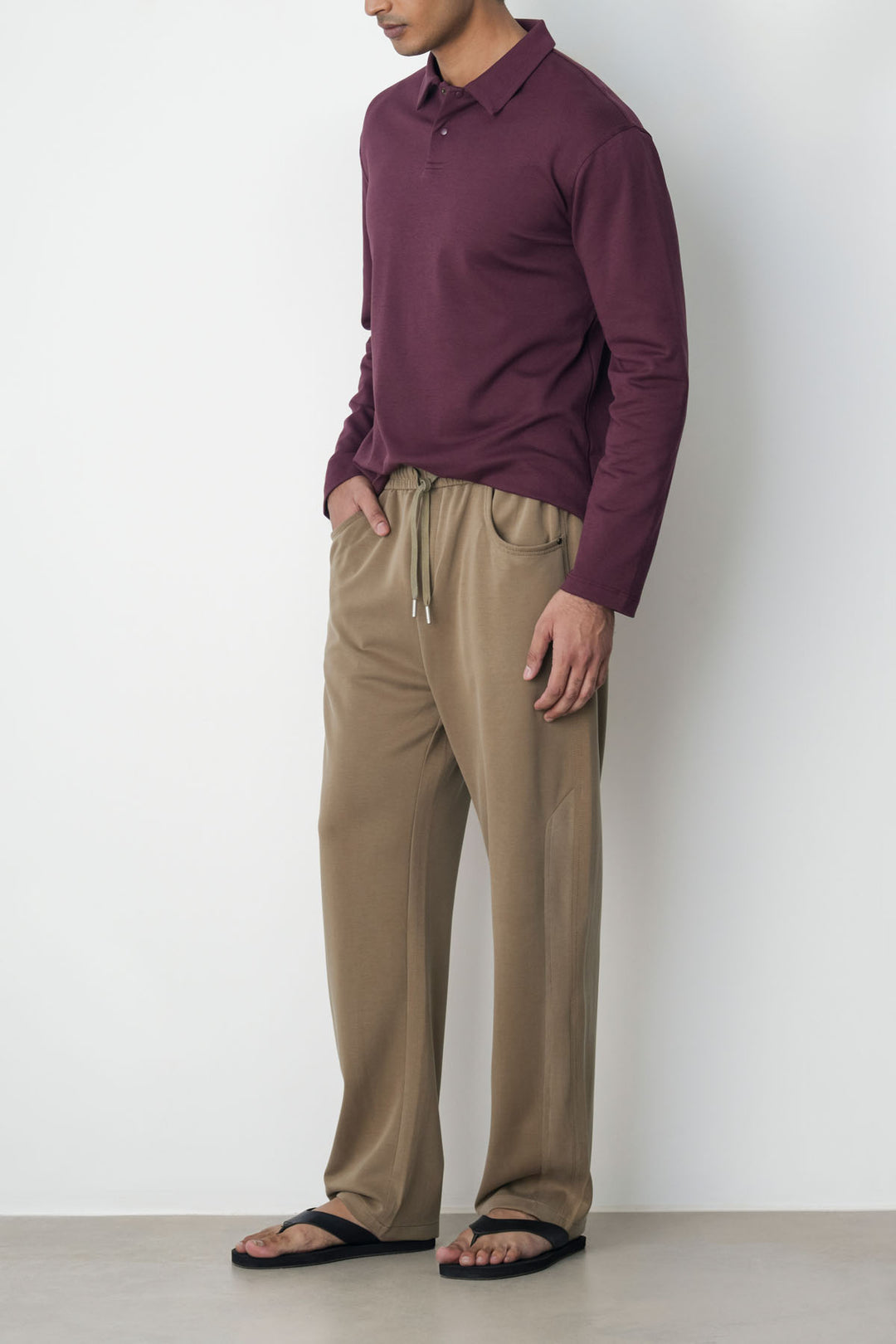 KHAKI PANELLED TROUSERS