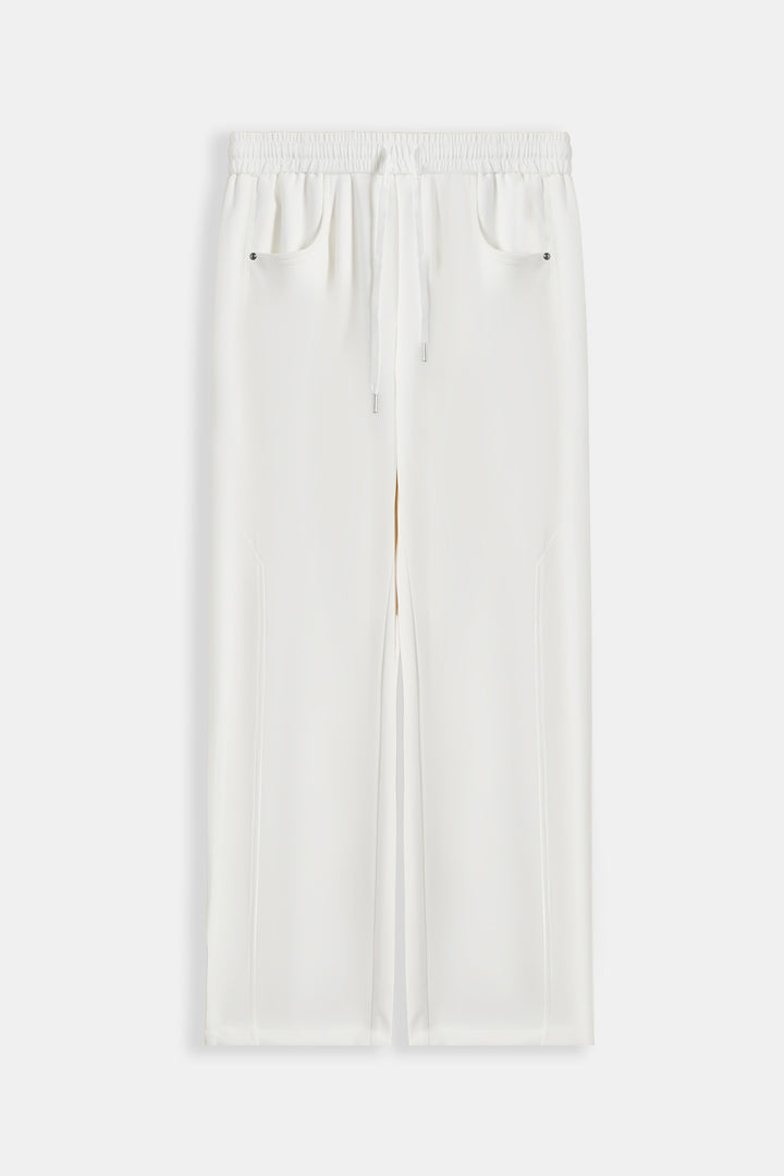 WHITE PANELLED TROUSERS