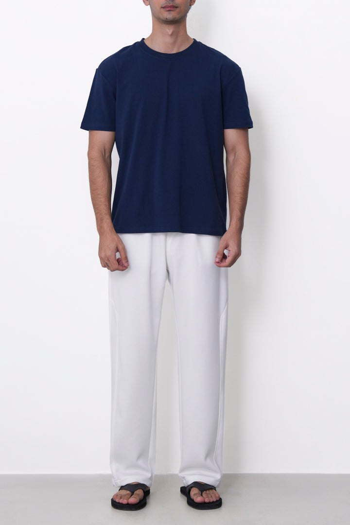 WHITE PANELLED TROUSERS